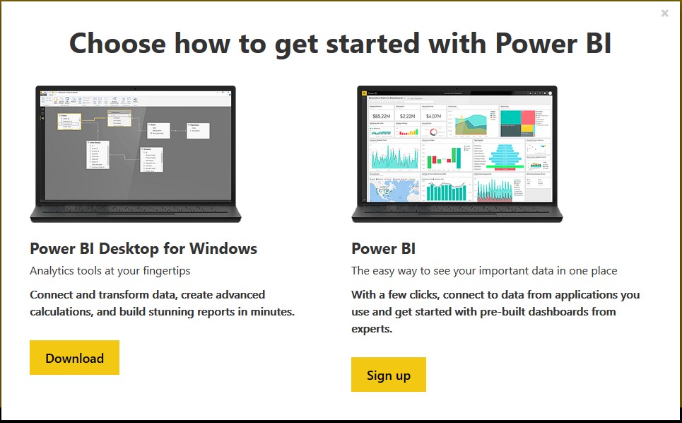 getting started with power bi