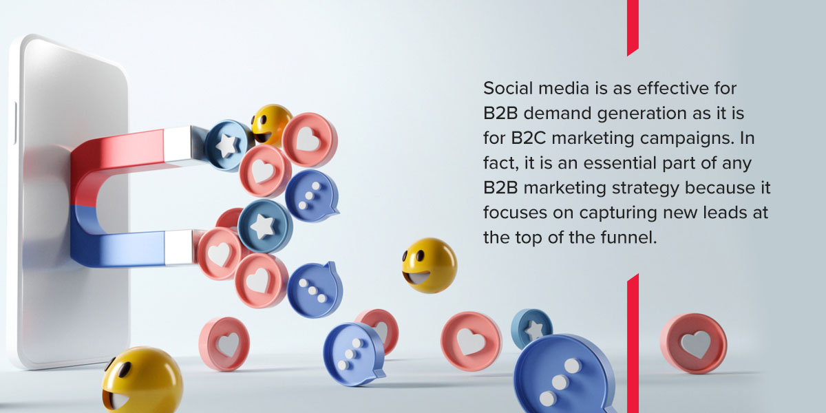 Social media is as effective for B2B demand generation as it is for B2C marketing campaigns.