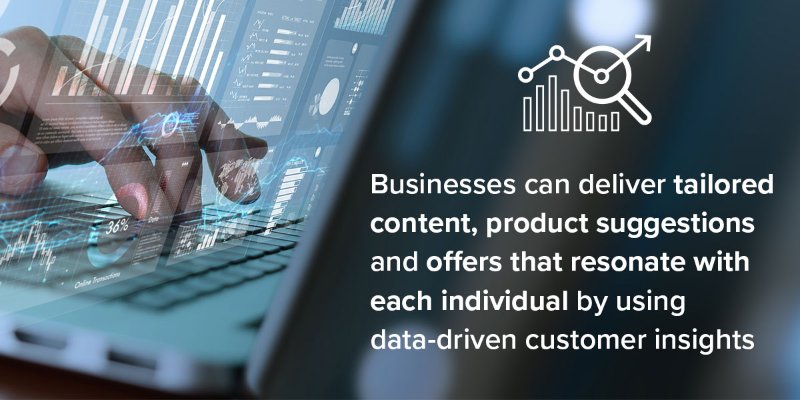 Businesses can deliver tailored content, product suggestions and offers that resonate with each individual by using data-driven customer insights.