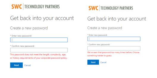 Active Directory or Office 365 new password