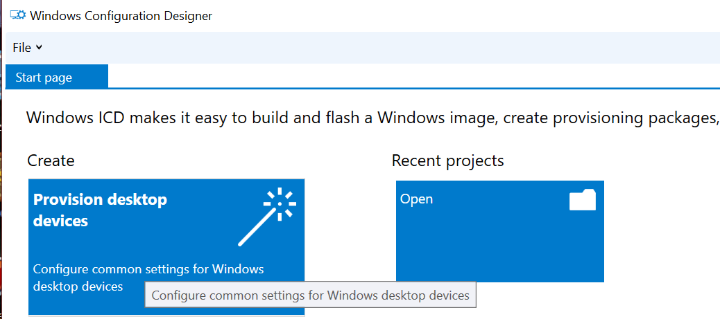 Windows Configuration Designer