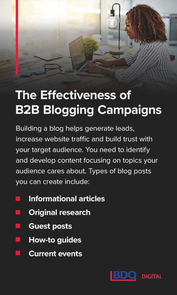 The Effectiveness of B2B Blogging Campaigns